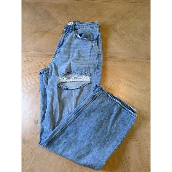 Abercrombie and fitch high rise loose jeans drapery rigid size 6 curve love fit - Picture 2 of 9